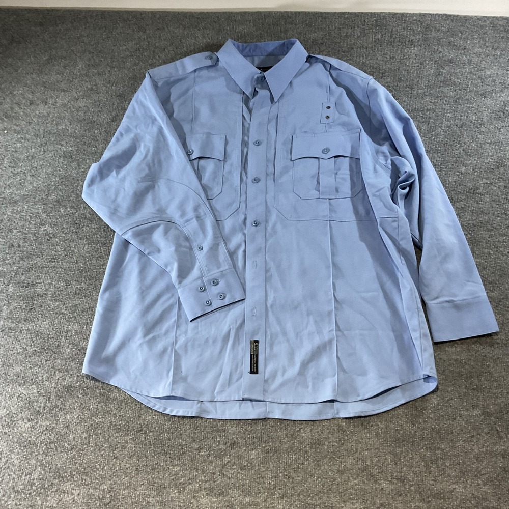 5.11 Tactical Series PDU Class A Long Sleeve Shirt Blue 42147 XL 17-17.5 34-35
